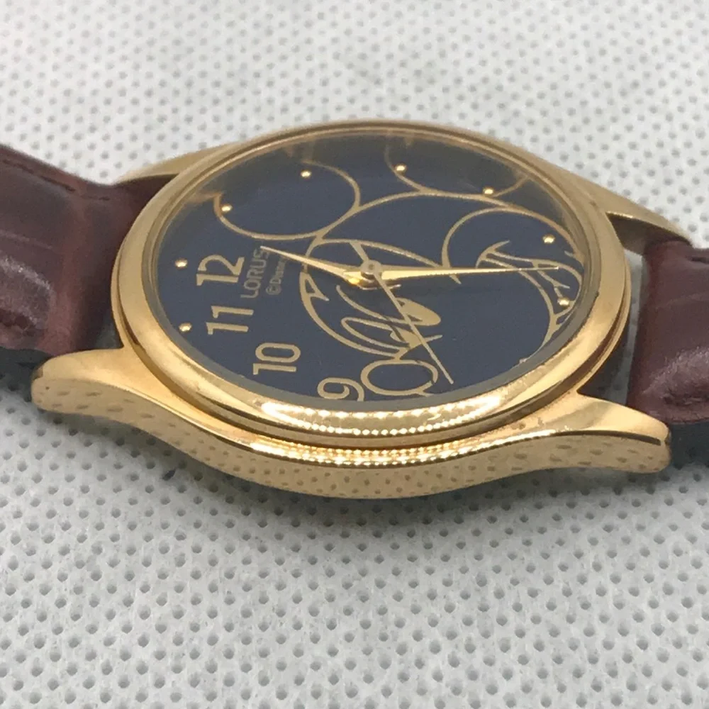 Lorus Disney Mickey Mouse WatchBrown Leather V501-8860